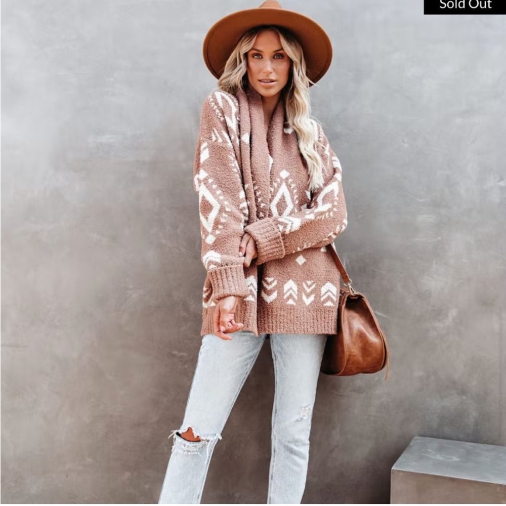 VICI southwest fuzzy cardigan